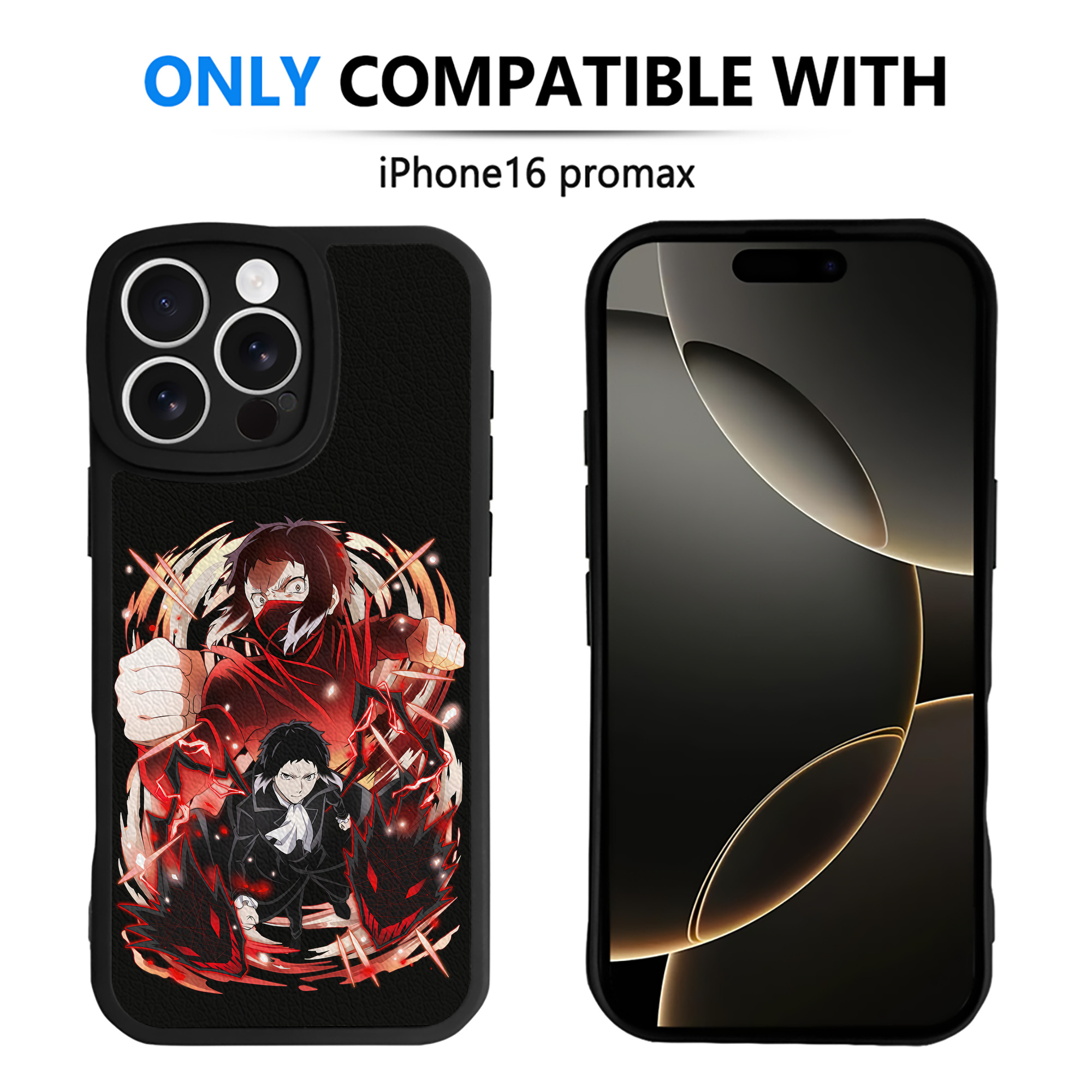 （画像用） 文豪ストレイドッグス Bungo Stray Dogs 【iPhone 16シリーズ対応】シリコンスマホケース（レザー調） 材質：シリコン